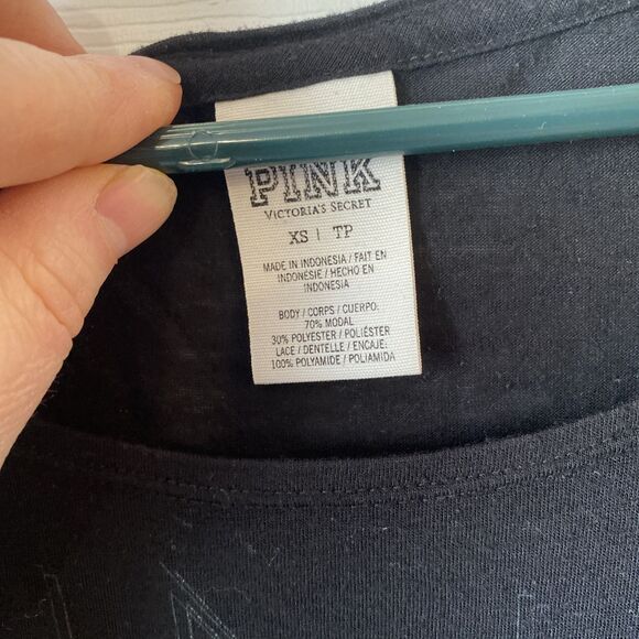 Victorias Secret Pink Top Size XS 1986 Sleeveless Lace Boat Neck Asymmetrical - Picture 2 of 9